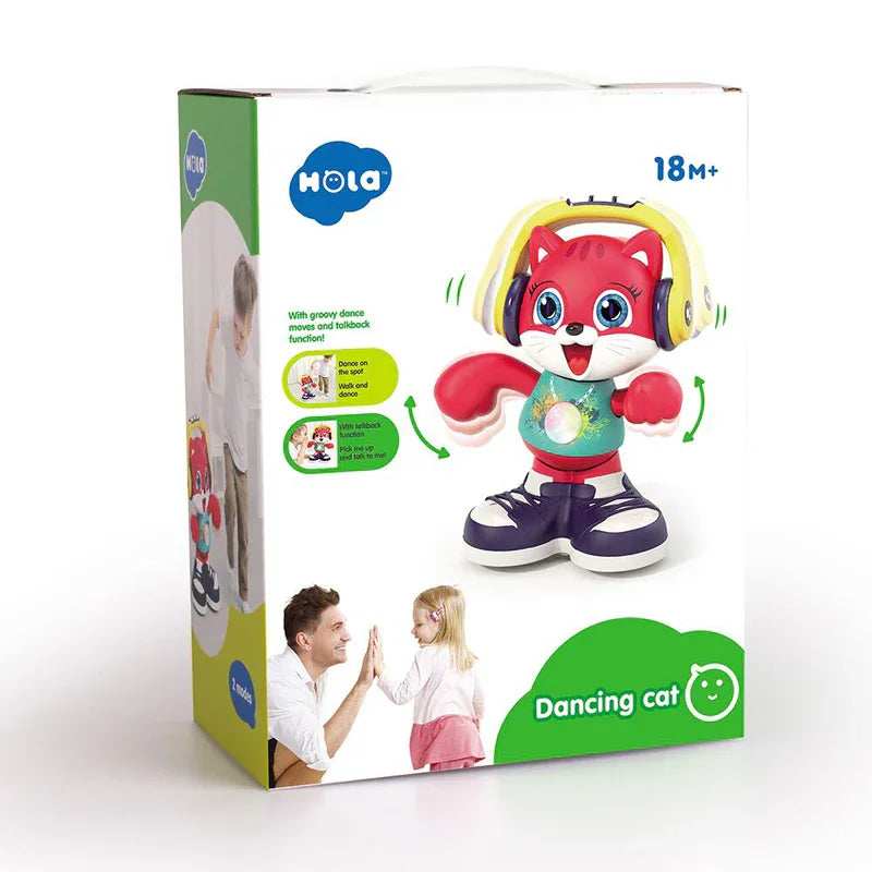 Hola Dancing Cat Toy - Red for kids in Kuwait